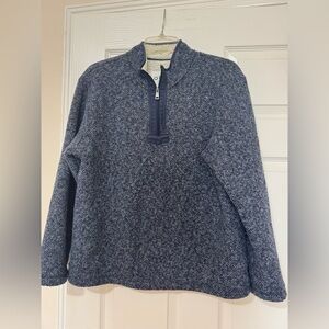 Orvis Men’s Blue Brighton 1/4 Zip Sherpa Lined Sweater Pullover Outdoor READ